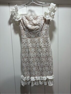 jackie pinafore sequin dress white/gold white and gold mini dress Jackie Pinafore Sequin Dress White/Gold